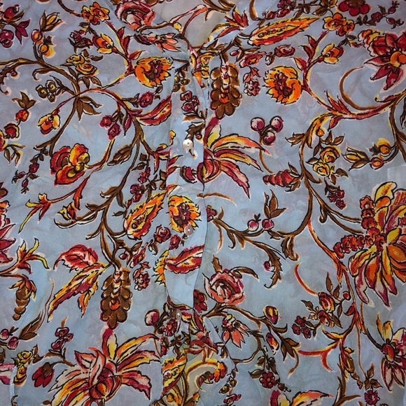 Zara Tops Zara Blue Floral Top Poshmark